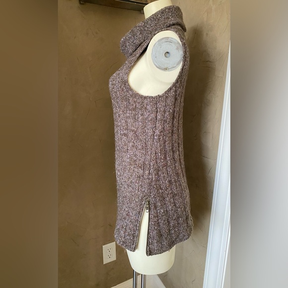 Altar'd State Striped Knit sweater sleeveless turtleneck, S - Picture 2 of 11